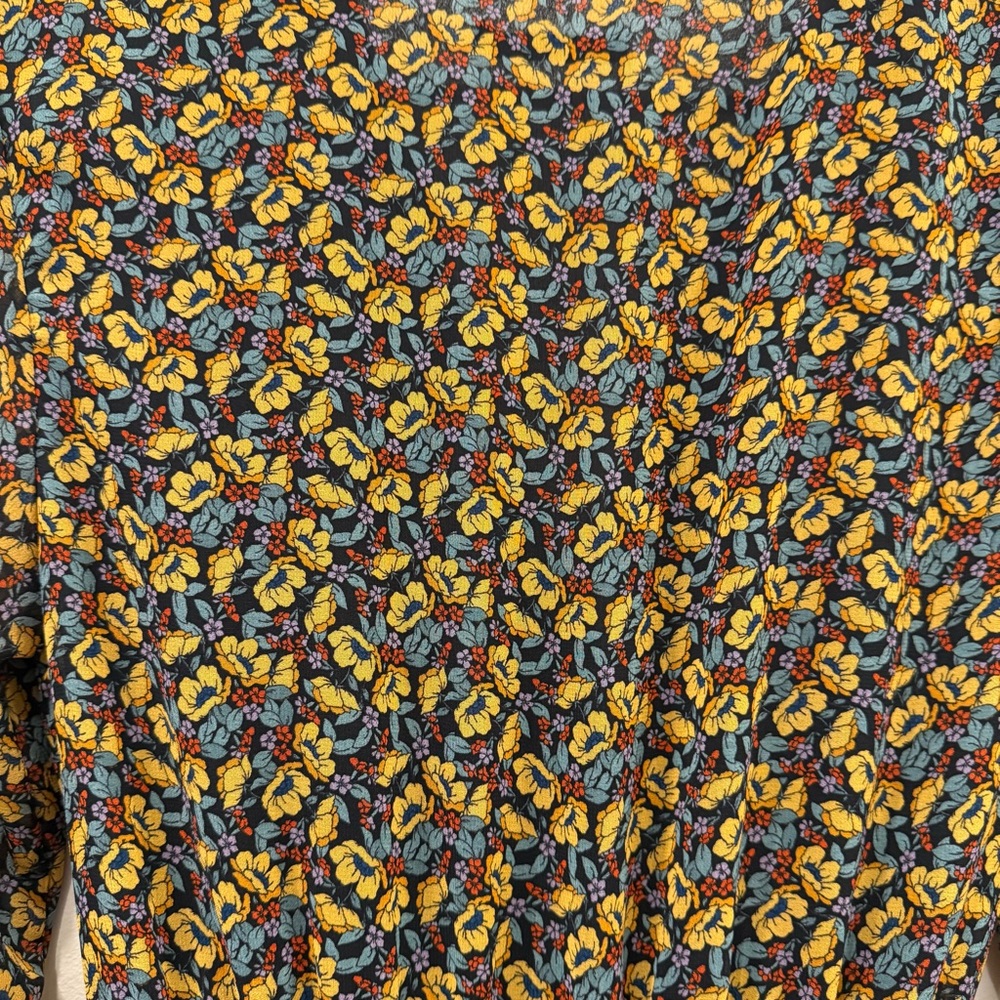 Zara Floral Multicolor Long Sleeve Surplice Dress Size XS - Picture 10 of 10